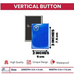 Vertical Button - State Flag Nevada - USA