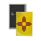 Vertical Button - State Flag New Mexico - USA