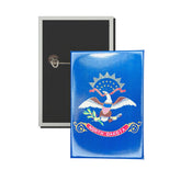 Vertical Button - State Flag North Dakota - USA