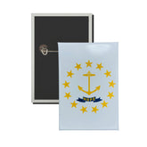 Vertical Button - State Flag Rhode Island - USA