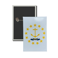 Vertical Button - State Flag Rhode Island - USA