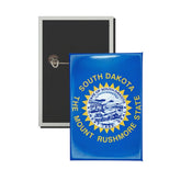 Vertical Button - State Flag South Dakota - USA