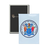 Vertical Button - State Seal New Jersey - USA