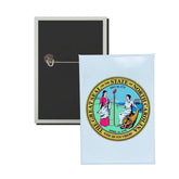 Vertical Button - State Seal North Carolina - USA