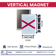 Vertical Magnet - State Flag Alabama - USA