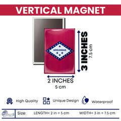 Vertical Magnet - State Flag Arkansas - USA