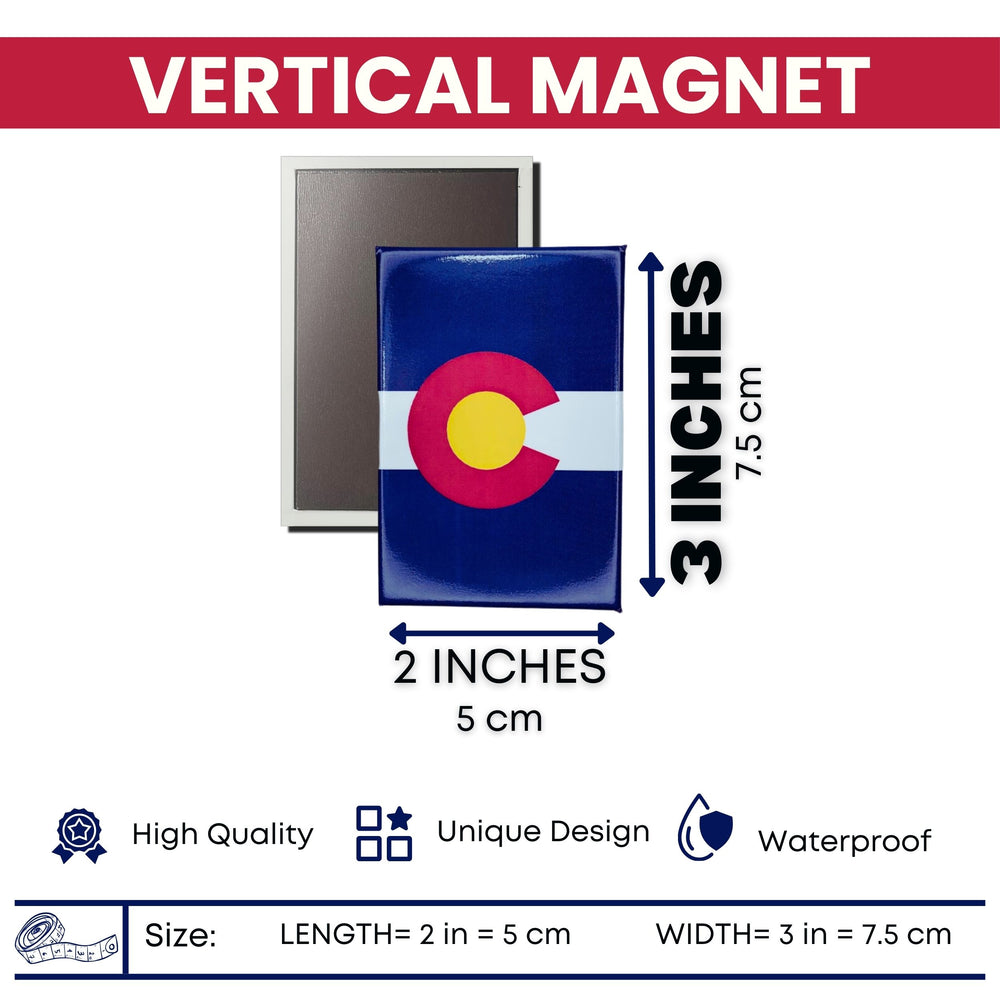 Vertical Magnet - State Flag Colorado - USA