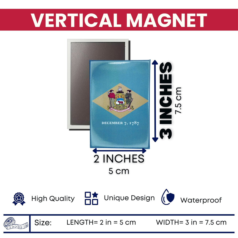 Vertical Magnet - State Flag Delaware - USA