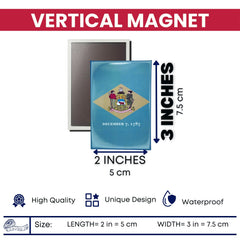 Vertical Magnet - State Flag Delaware - USA