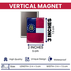 Vertical Magnet - State Flag Georgia - USA