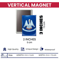Vertical Magnet - State Flag Louisiana - USA