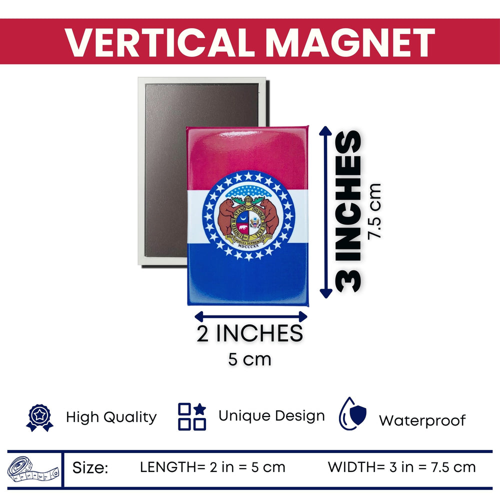 Vertical Magnet - State Flag Missouri - USA