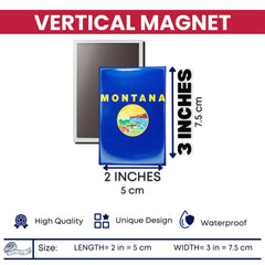Vertical Magnet - State Flag Montana - USA