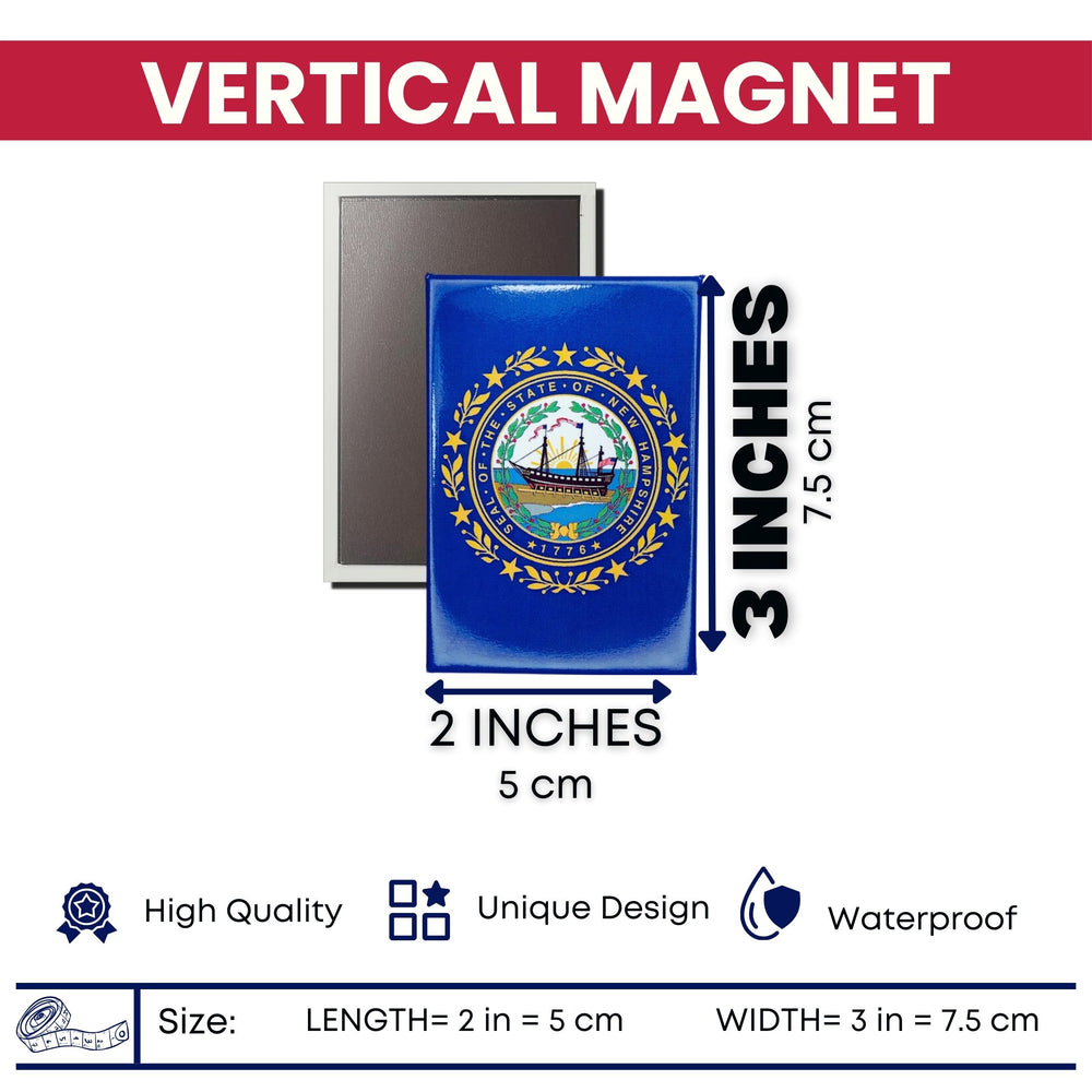Vertical Magnet - State Flag New Hampshire - USA