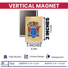 Vertical Magnet - State Flag New Jersey - USA