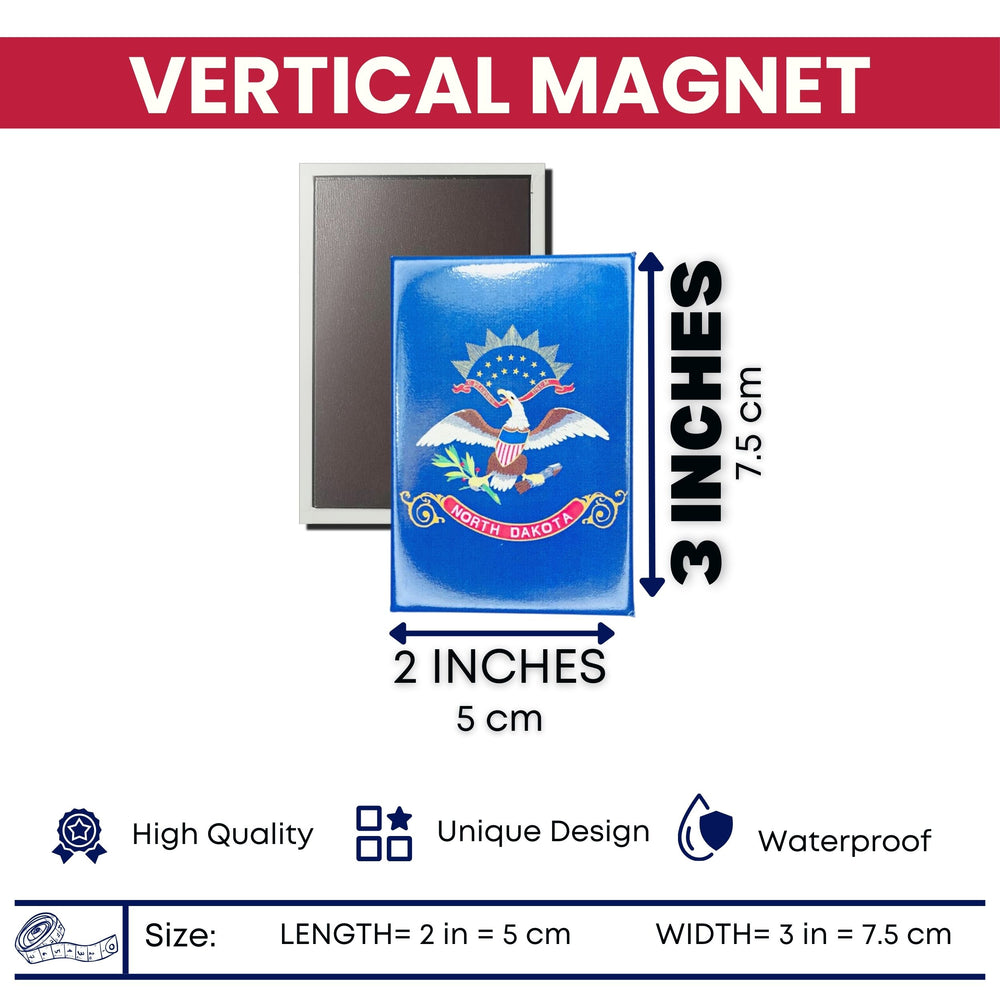 Vertical Magnet - State Flag North Dakota - USA