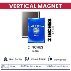 Vertical Magnet - State Flag Oregon - USA