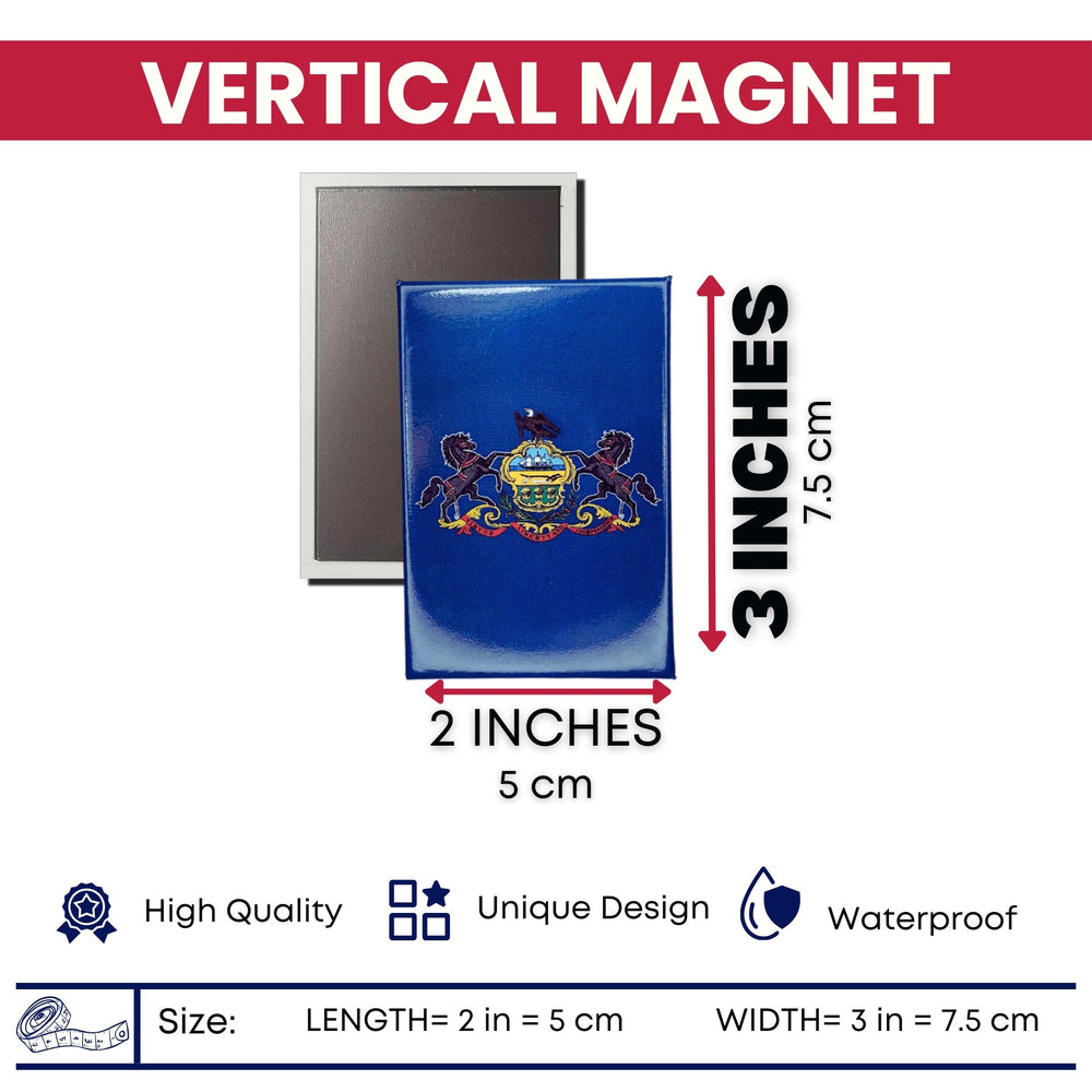 Vertical Magnet - State Flag Pennsylvania - USA