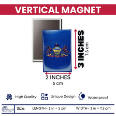 Vertical Magnet - State Flag Pennsylvania - USA