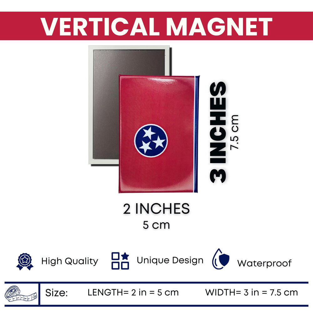 Vertical Magnet - State Flag Tennessee - USA