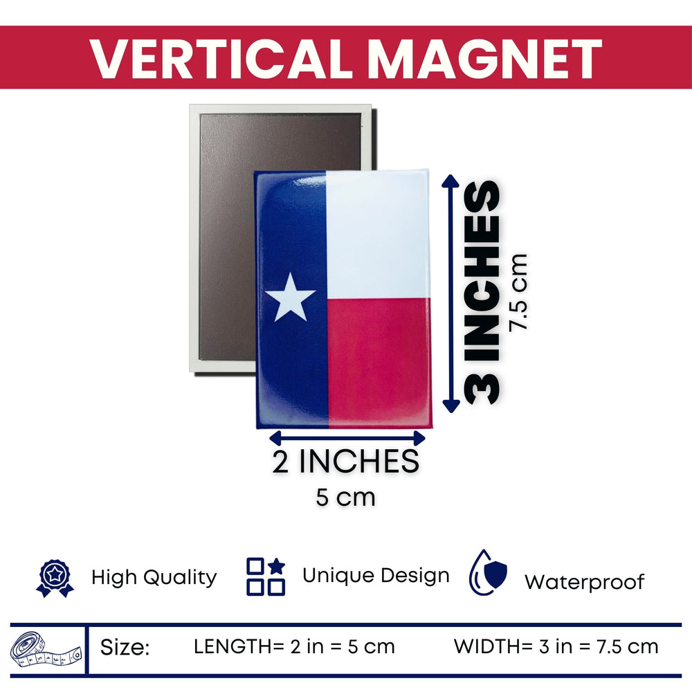 Vertical Magnet - State Flag Texas - USA