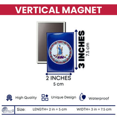 Vertical Magnet - State Flag Virginia - USA