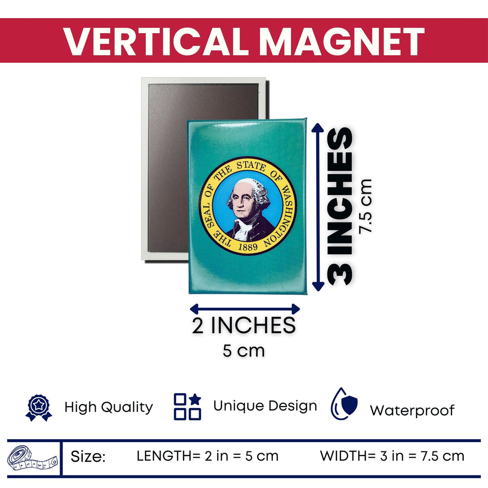 Vertical Magnet - State Flag Washington - USA