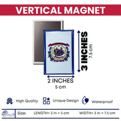 Vertical Magnet - State Flag West Virginia - USA