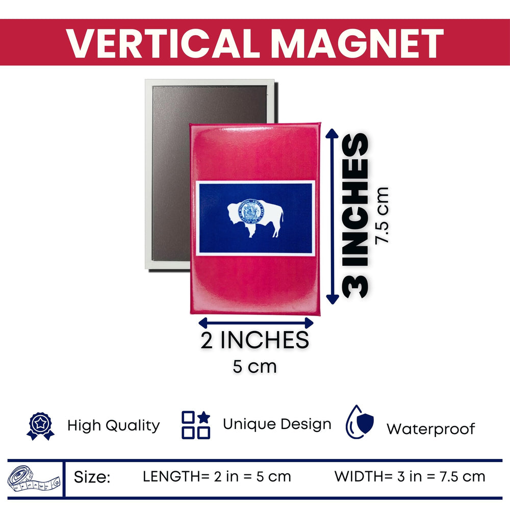Vertical Magnet - State Flag Wyoming - USA