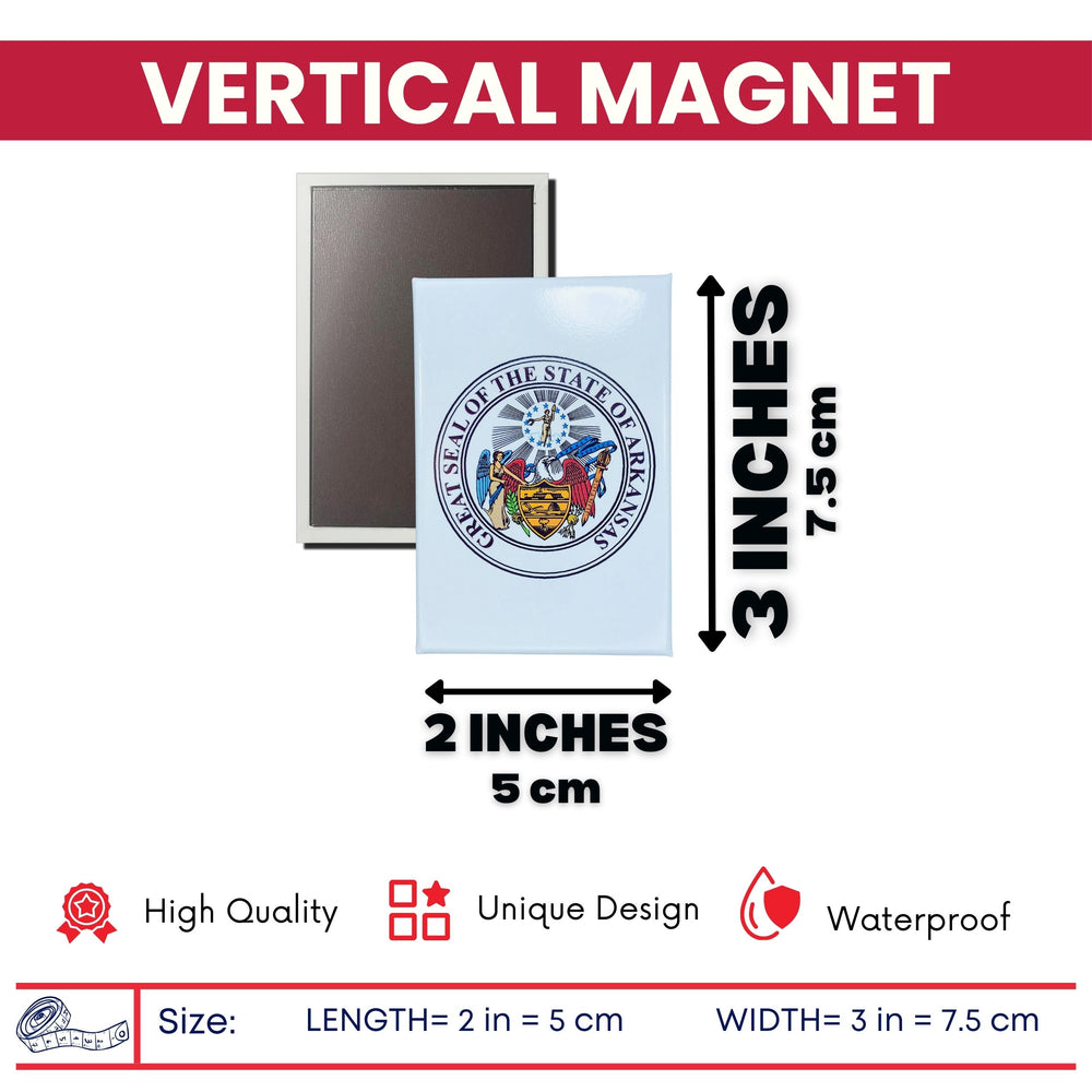 Vertical Magnet - State Seal Arkansas - USA