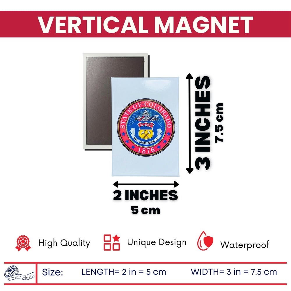 Vertical Magnet - State Seal Colorado - USA