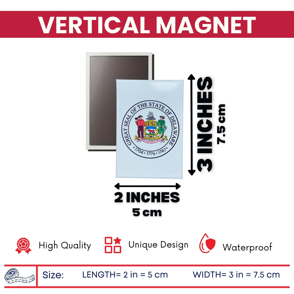 Vertical Magnet - State Seal Delaware - USA