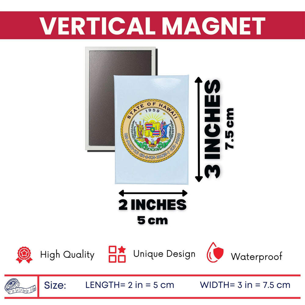 Vertical Magnet - State Seal Hawaii - USA