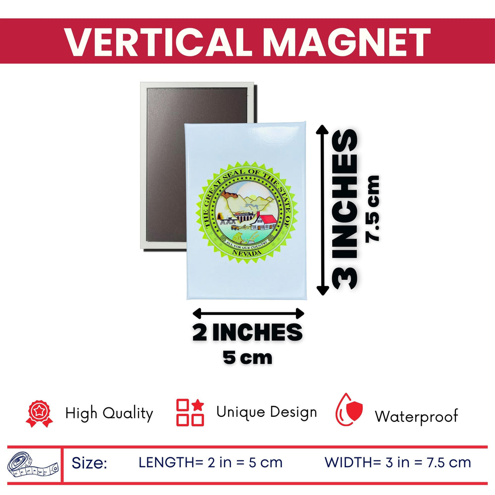 Vertical Magnet - State Seal Nevada - USA