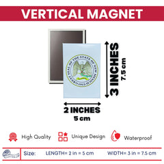 Vertical Magnet - State Seal New Mexico - USA