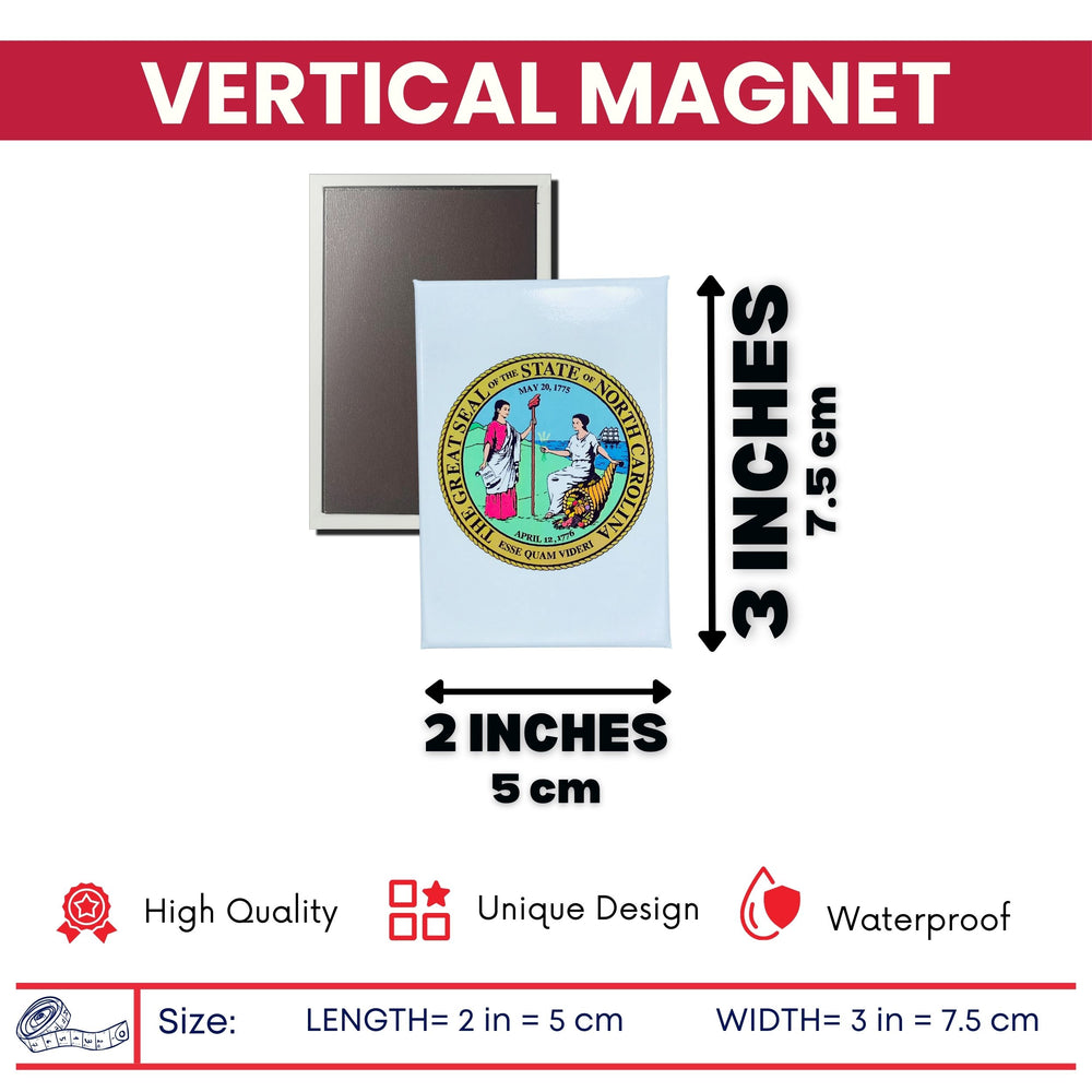 Vertical Magnet - State Seal North Carolina - USA