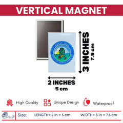 Vertical Magnet - State Seal North Dakota - USA