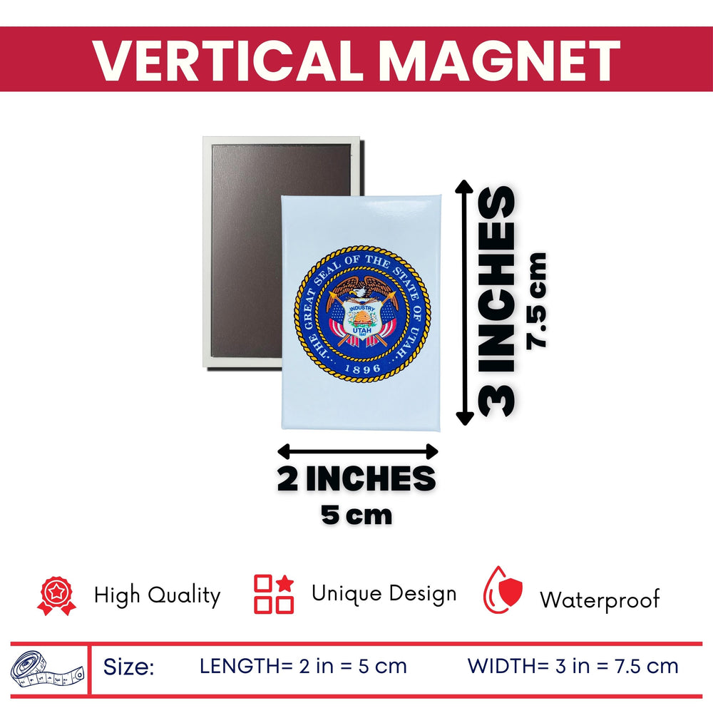 Vertical Magnet - State Seal Utah - USA