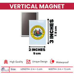 Vertical Magnet - State Seal West Virginia - USA