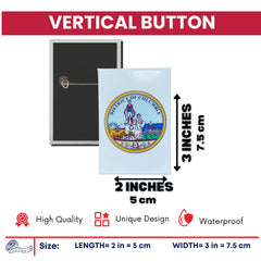 Vertical Button - Seal District of Columbia - USA