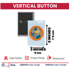 Vertical Button - State Seal Florida - USA