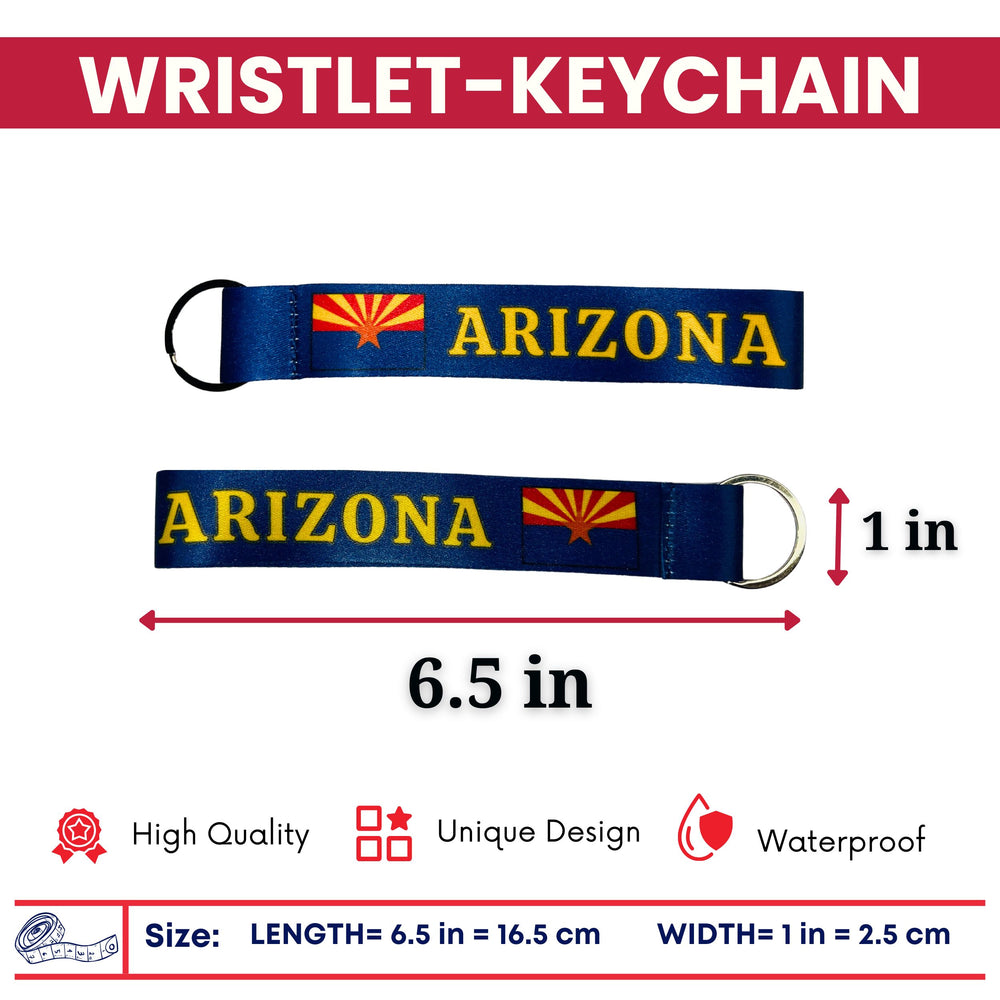 Wristlet Keychain - State Flag Arizona - USA - K061