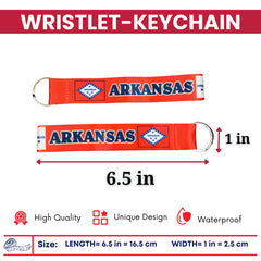 Wristlet Keychain - State Flag Arkansas - USA - K062