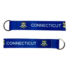 Wristlet Keychain - State Flag Connecticut - USA - K066