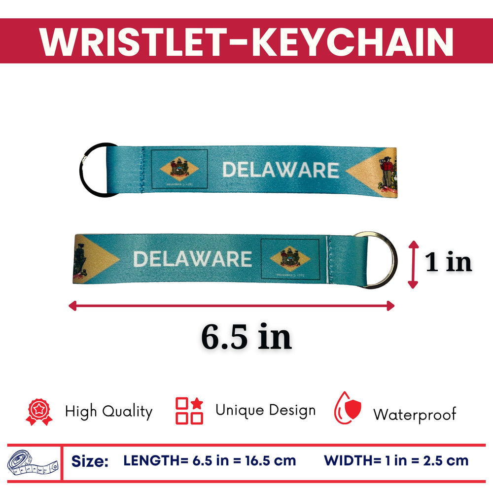 Wristlet Keychain - State Flag Delaware - USA - K067