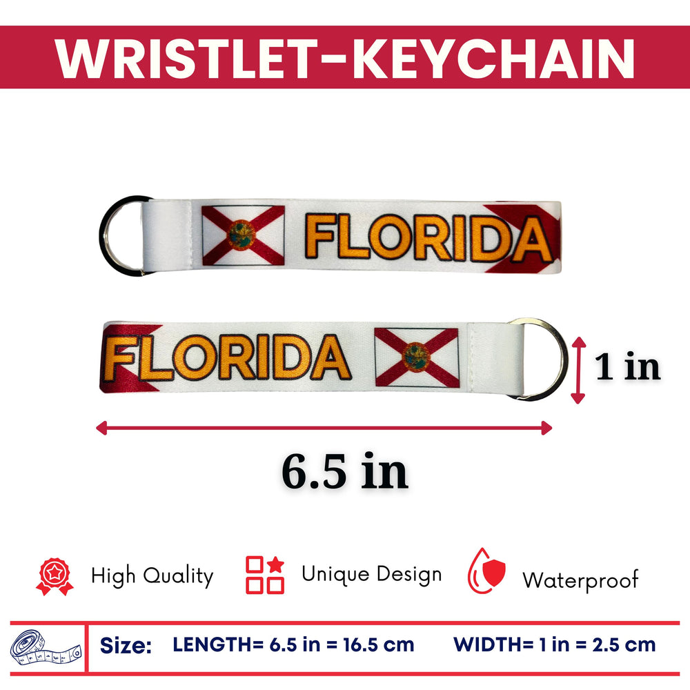 Wristlet Keychain - State Flag Florida - USA - K068