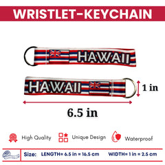 Wristlet Keychain - State Flag Hawaii - USA - K070