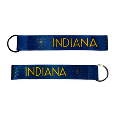 Wristlet Keychain - State Flag Indiana - USA - K073
