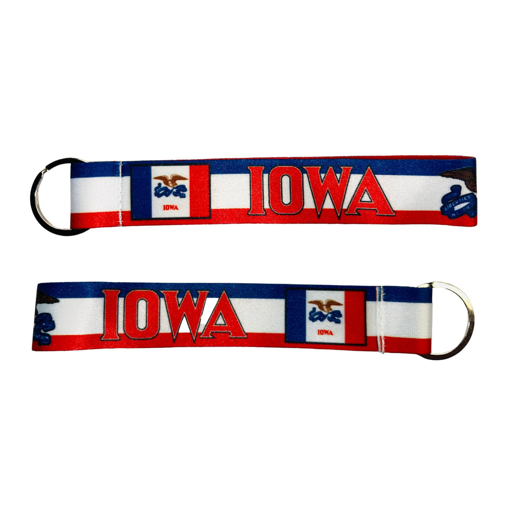 Wristlet Keychain - State Flag Iowa - USA - K074