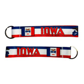 Wristlet Keychain - State Flag Iowa - USA - K074